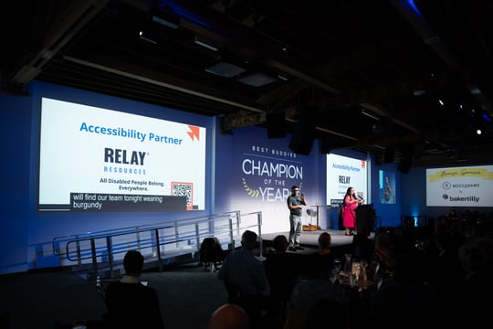 Dr. Jennifer speaking at the Best Buddies Champion of the Year Gala