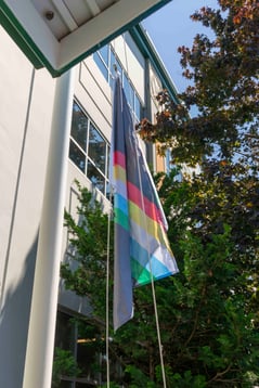 Disability flag displayed at Relay Hub